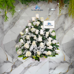 Abanico Funebre En Cali Rosas y Perlita