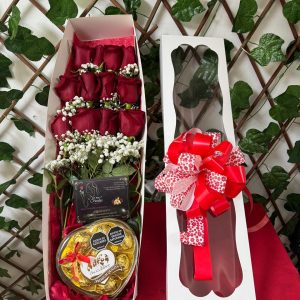 Caja de Rosas y Chocolates