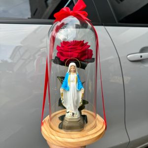 Rosa Preservada con Virgen