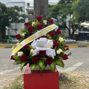 Abanico Funebre Rosas Bicolor