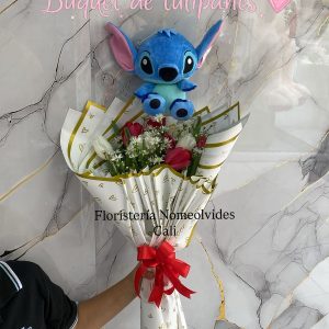 Buquet Tulipanes y Peluche