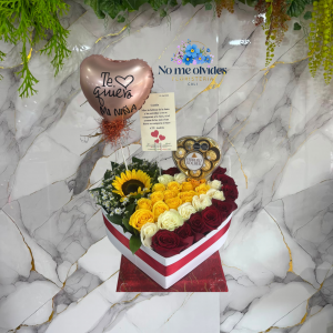 Corazon en Rosas de Colores Especial