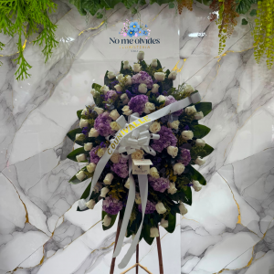 Corona Funebre Rosas y Hortencias en Cali #2