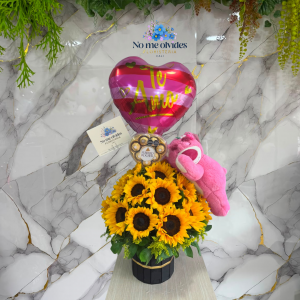 Combo Exclusivo de Girasoles, Peluche y Chocolates en Cali