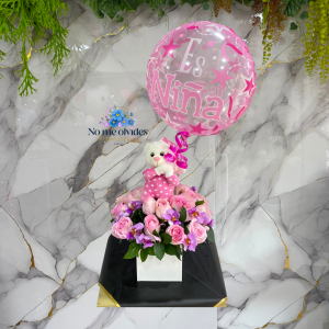 Arreglo Redondo en rosas y Orquidea