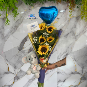 💙Combo Girasoles y Peluche Para el