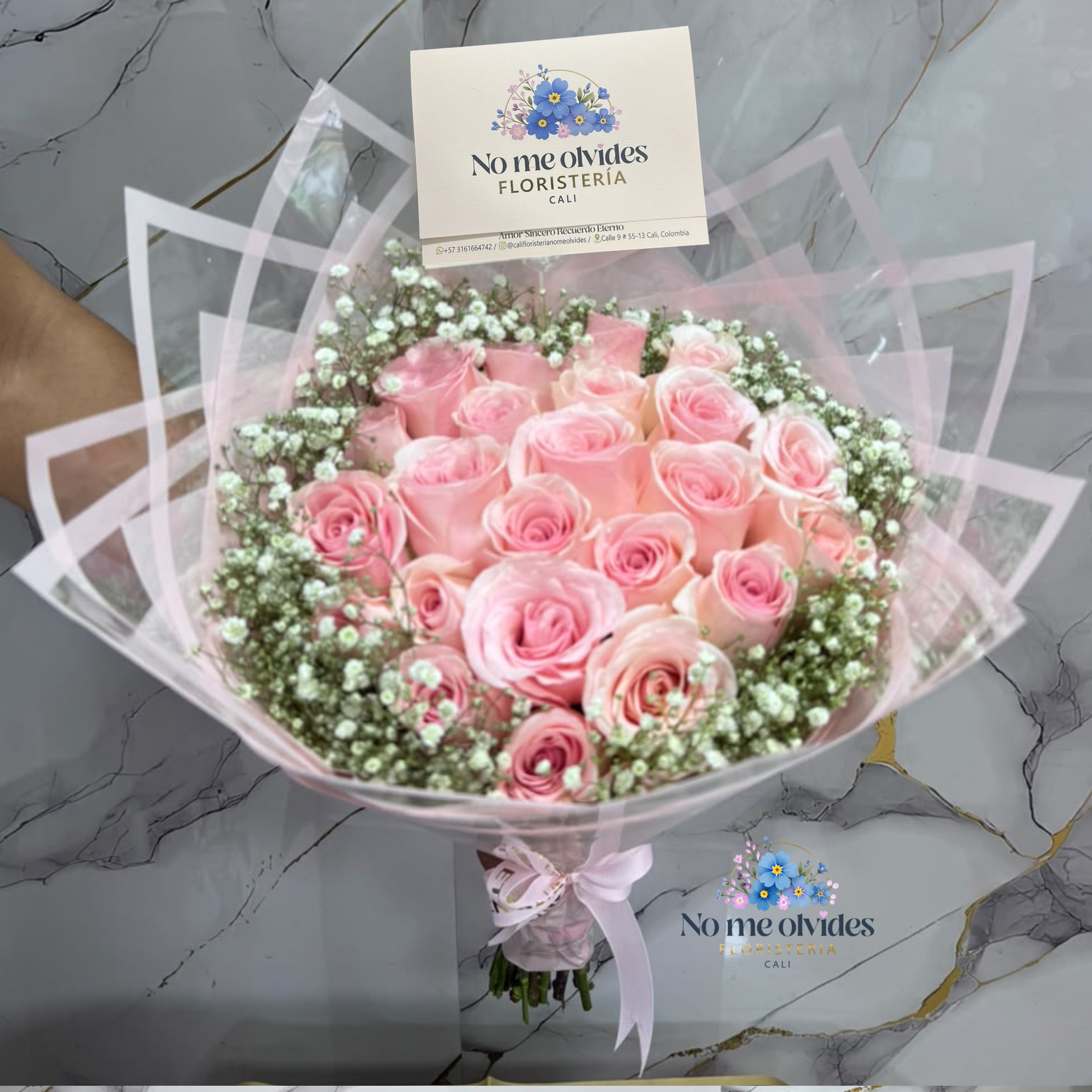 Buchon de Rosas Rosadas Ternura